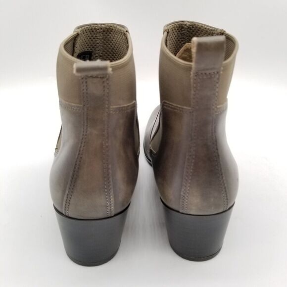 Ecco Women's Shape 35 Ankle Boots Sz 5.5 Brown Leather Block Heel Pull On - Picture 4 of 6
